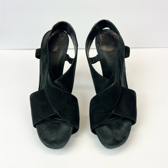 Diane Von Furstenberg Zia Platform Heels Black Size 9.5M - Picture 7 of 7